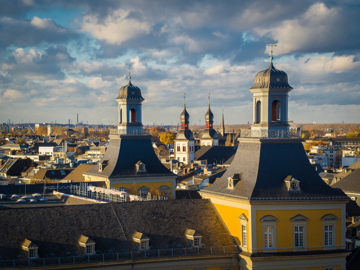 View over the roof of the main building at the University of Bonn